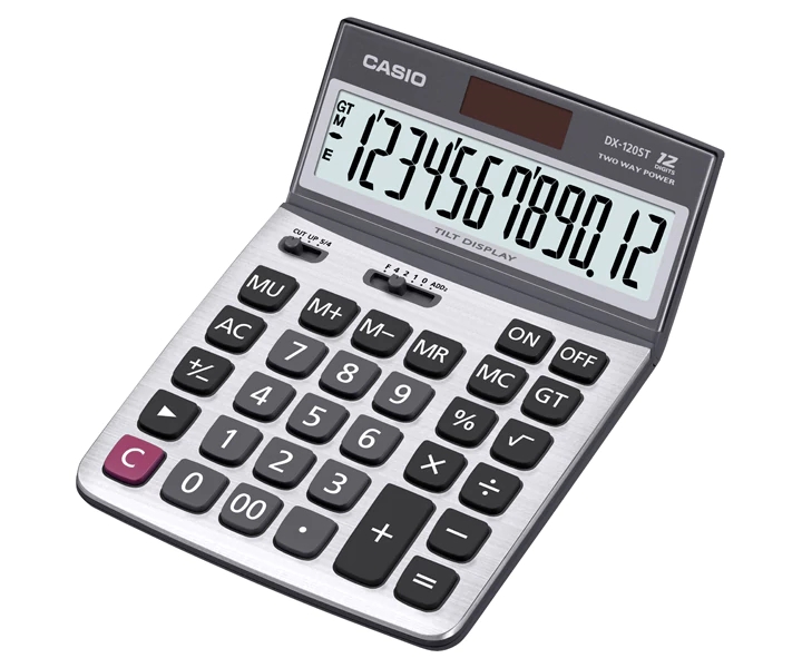 Casio DX-120ST 計算機, 12位