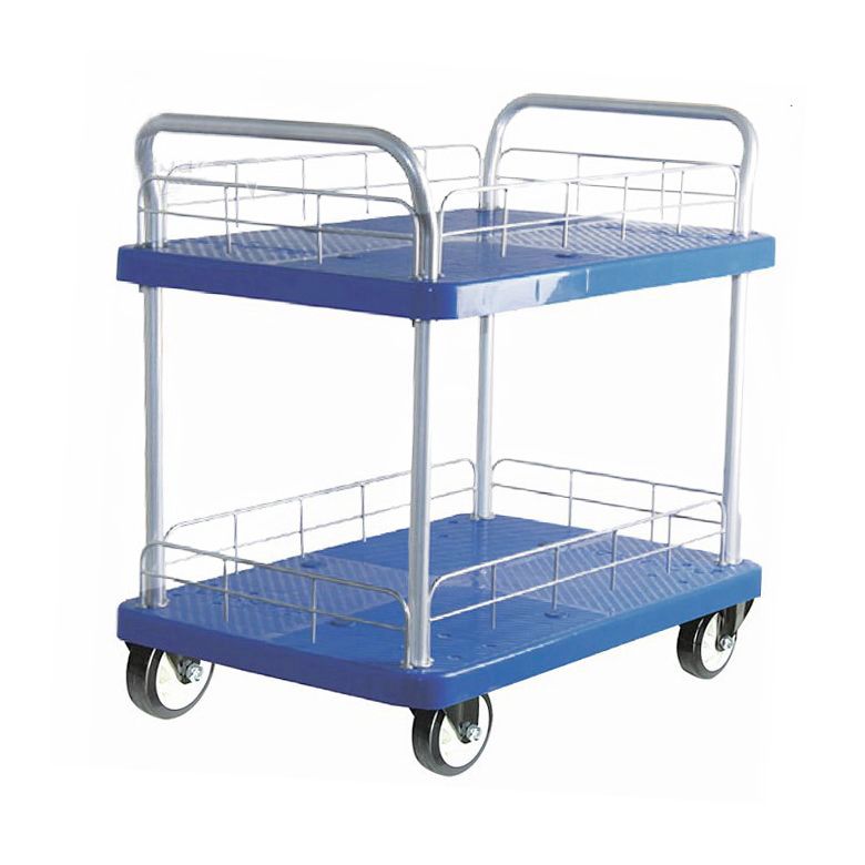 OfficeOx 7016 重工雙層手推車, 90 x 60cm, 可載重300Kg, 藍色