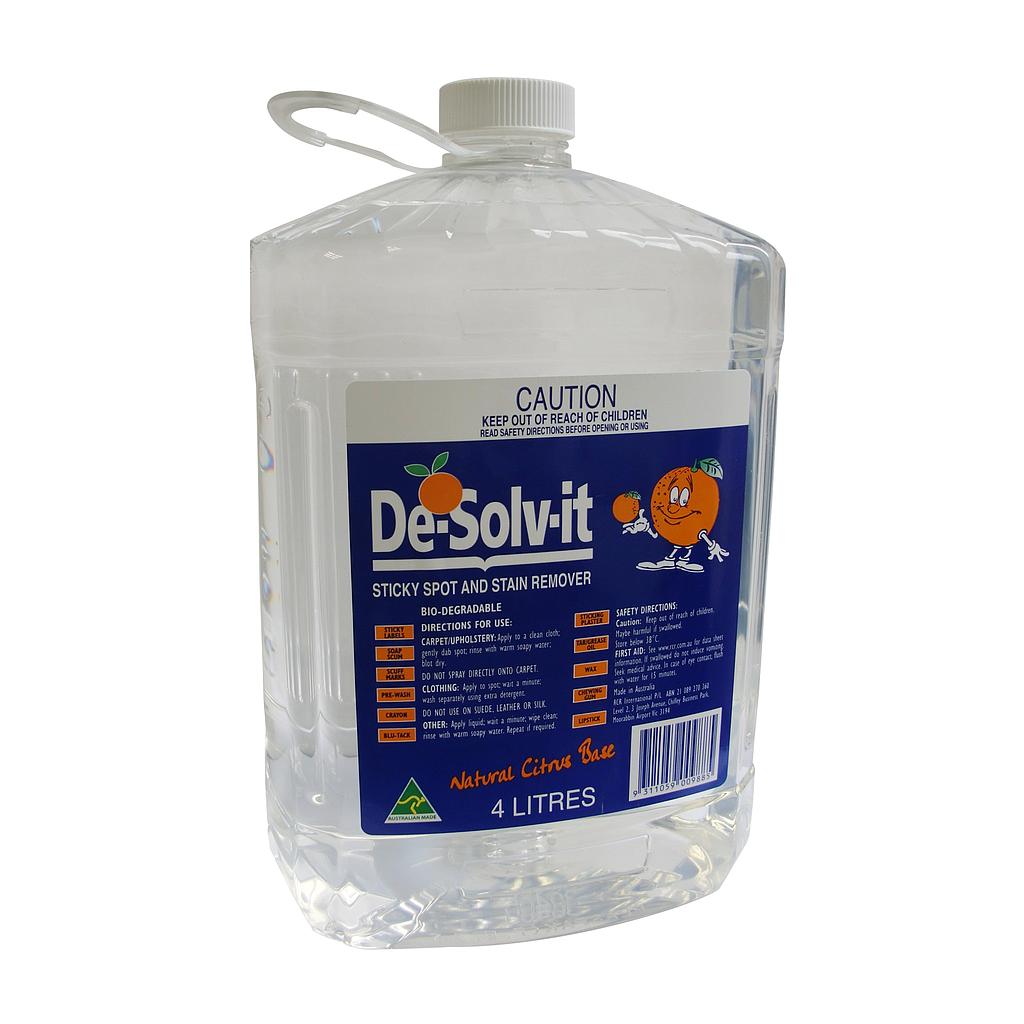 De-Solv-It 多用途橙溶易 去漬除膠劑, 4000ml, (橙水)橙皮配方, 澳州製造 1箱4樽